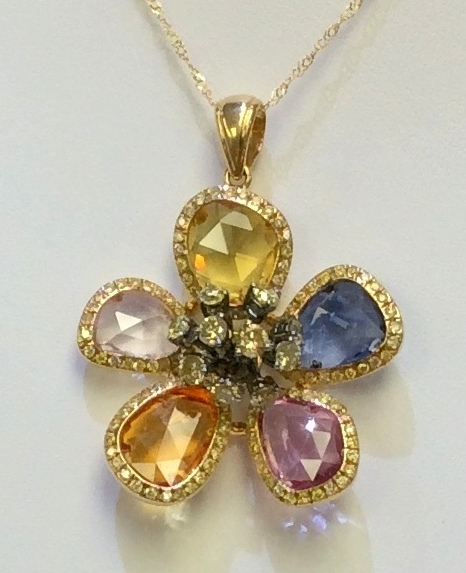 Sapphire and diamond necklace 