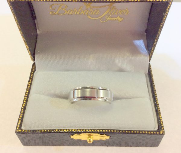 Men's wedding band from Barbara Oliver Jewelry 